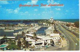Florida Postcard Fort Lauderdale Bahia Mar World&#39;s Largest Yacht Basin - £2.32 GBP