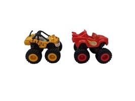 Lot Of Two Blaze And The Monster Machine Vehicles Blaze And Stripes Mattel  - $14.36