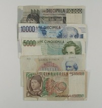Italy 5-Notes Currency Set // 1,000 to 10,000 Lire - £43.51 GBP