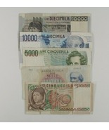 Italy 5-Notes Currency Set // 1,000 to 10,000 Lire - $1,034.92 MXN