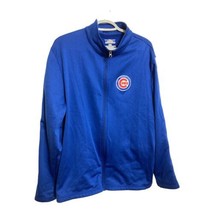 Chicago Cubs Jacket Mens Large Genuine Merchandise Full Zip Sweatshirt Blue - £11.03 GBP