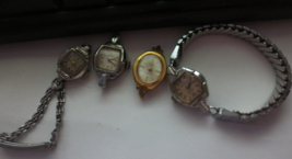 4 Vintage womens manual wind Watches Gruen Precision Bulova Timex - $18.51