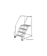 2 Step 24&quot;W Stainless Steel Tilt and Roll Ladder - Perforated Tread - SS... - $24,019.74 MXN