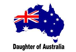 Daughter of Australia Australian Country Map Flag Poster High Quality Print - £5.49 GBP+