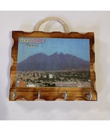 Wooden Key Hook Holder MONTERREY Mexico 4 Hooks For Hanging Keys Small I... - $227.42 MXN