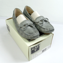 FRYE Women&#39;s Gray Leather Moccasin Reagan Campus Driver Driving Shoes 8M - $47.45