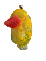 Kosta Boda Kjell Engman Art Glass Textured  Yellow Bird Figurine Wall Sculpture - £86.13 GBP