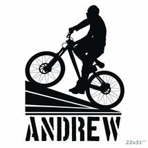 Anewdecals Bike Personalized Wall Sticker Decal-Bicycle Decal Vinyl Stic... - £77.87 GBP