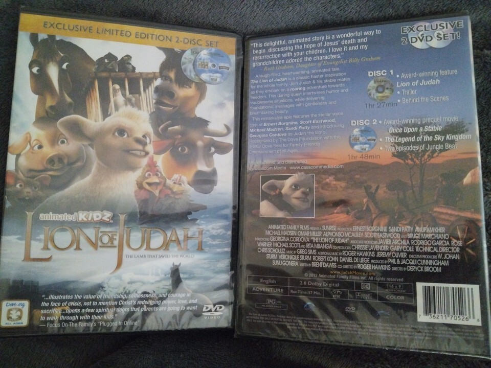 Lion of Judah DVD BONUS Once Upon a Stable, Legend Of Sky Kingdom, Jungl... - $12.86