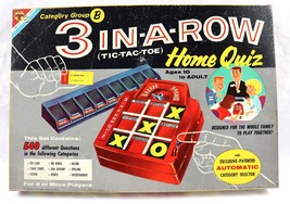 VINTAGE 1960 Transogram 3 in a Row Home Quiz Board Game - £15.47 GBP
