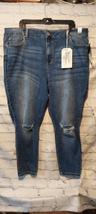 Celebrity Pink Womens Plus Size 24 Skinny Jeans Mid Rise Ankle Distressed NWT - £18.88 GBP