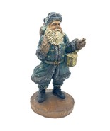 Vintage Carved Resin Santa Claus Christmas Figurine 10&quot; Old World Santa ... - $19.73