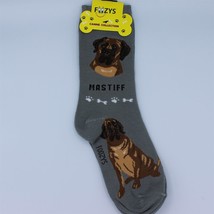 Mastiff Dog Womens Socks Foozy Size 9-11 Gray - £5.36 GBP