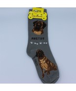 Mastiff Dog Womens Socks Foozy Size 9-11 Gray - £5.34 GBP