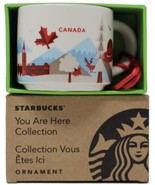 Starbucks Canada Ceramic Demitasse Ornament Mug, 2 Oz &amp; Dragon Fruit key... - $30.17 CAD