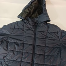 Swiss Tech Men’s Blue Nylon Puffer Removable Hoodie Full Coat Jacket XL (16-18) image 10