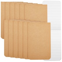 12 Pack Small Pocket Notepad, Kraft Paper Notebook, 64 Lined Pages (2.7X... - $30.99