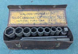 Walden Worchester No. 4 Combination Wrench Set in Original Box Special Ford Car - £72.23 GBP
