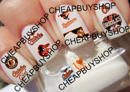 40 New Mlb Baltimore Orioles Logos 10 Different Designs Nail Art Decals - £13.58 GBP