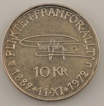 1972 Svezia 10 Corone (UNC) Fior di Conio Dettagli - $35.25