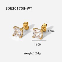 Uworld Vintage 18K Gold Plated Stainless Steel Stud Earring Jewelry Gift Set Cub - £12.76 GBP