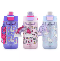 Ello Colby Pop! 14oz Tritan Kids Water Bottle with Fidget Toy, 3-Pack - £27.34 GBP