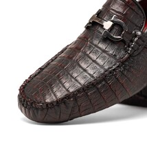 Parma Genuine Caiman Belly Slipon Loafer Blackcherry image 3