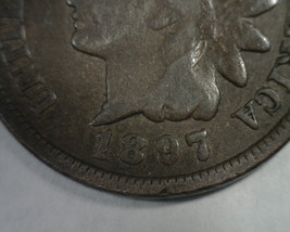 1897 S10 1897/1897 (E) Indian Cent Penny Good /VERY Good G/VG Nice Original Coin - £15.23 GBP