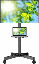 Perlesmith Mobile Tv Stand For 23-60 Inch Lcd Led Flat/Curved Panel, Pst... - $64.94