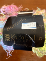 Discontinued Karabella BUTTERFLY Super bulky Rayon Eyelash yarn Multi Colo r#95 - $4.70