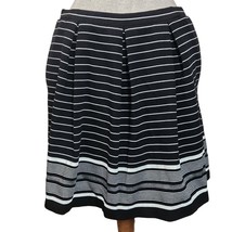 Black and White Striped Skirt with Pockets Size Medium - £19.38 GBP