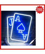 LED Neon Poker Sign: Colorful Wall Decor for Teens - USB Powered &amp; Easy ... - $43.55