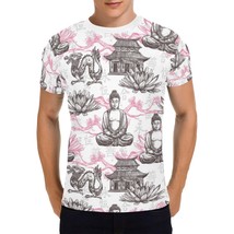 Buddha Pagoda Lotus Dragon Men&#39;s All Over Print T-shirt (USA Size) - $27.00