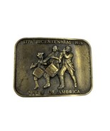 1776 Bicentennial 1976 Spirit of America Minutemen Brass Belt Buckle - £5.72 GBP