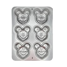 Wilton Mickey Mouse Mini Cake Pan 6 Cavities 1995 No. 2105-3600 Vintage GUC - £10.93 GBP