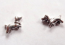 Dog Stud Earrings 925 Sterling Silver Corona Sun Jewelry puppie perro pooch pet - £4.30 GBP