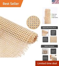 14" Width Cane Webbing 3.3Feet, Natural Rattan Webbing for Caning Projec... - $33.25