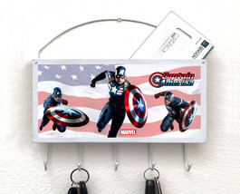 Captain America Mail Organizer, Mail Holder, Key Rack, Mail Basket, Mailbox - $19.99