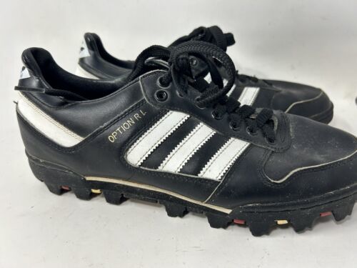 Adidas Option RL 1988 Football Cleats Black - Men's 11 - Leather Vintage Taiwan - $128.65