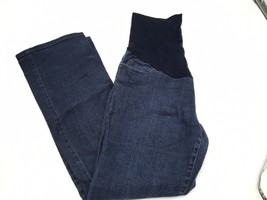 LIZ LANGE Maternity Jeans Stretch Blue Pants Size 10 Comfort pregnancy Bootcut - £10.77 GBP