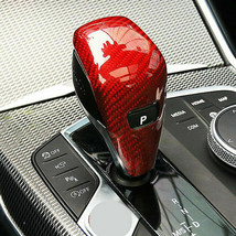 For BMW 3 Series G20 2019 2020 Red Real Carbon Fiber Gear Shift Knob Cov... - £25.13 GBP