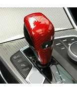 For BMW 3 Series G20 2019 2020 Red Real Carbon Fiber Gear Shift Knob Cov... - £25.03 GBP