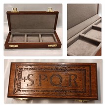 Box Case IN Wooden Spqr for Coins Roman Also Periziate, Colour D - £48.08 GBP