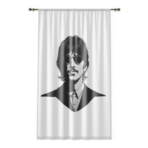 Ringo Starr Personalized Photo Curtains for Adults, 50&quot; x 84&quot;, Black and White P - £51.86 GBP