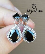 Crystal Blue Earrings #E8396 - $5.00