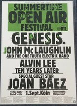 Genesis / Alvin Lee / Baez 23.5 X 33.5 1978 Original German Show Poster Poster - £31.45 GBP