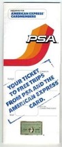 PSA American Express Ticket Folder 1986 Advertising - $17.82