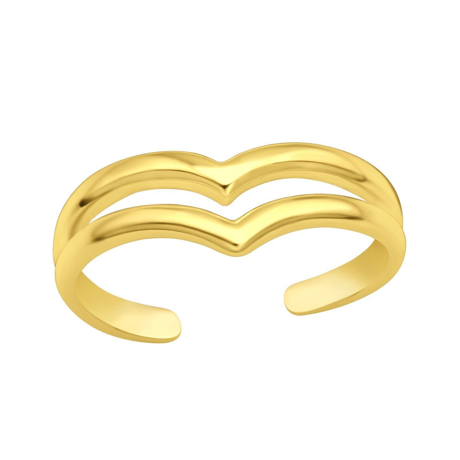 Primary image for V Shape Toe Ring 925 Sterling Silver Gold Plated