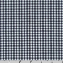 Cotton Carolina Gingham 1/8&quot; Checks Checkered Navy Fabric Print by Yard D161.29 - £10.18 GBP