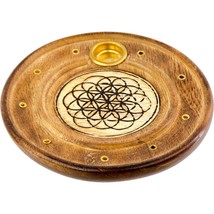 Rustic 4&quot; Flower of Life Incense Burning Plate! - $91.50 MXN